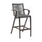Armen Living Nabila Outdoor Dark Eucalyptus Wood and Gray Rope Counter and Bar height Stool 840254333451 - alternate 1